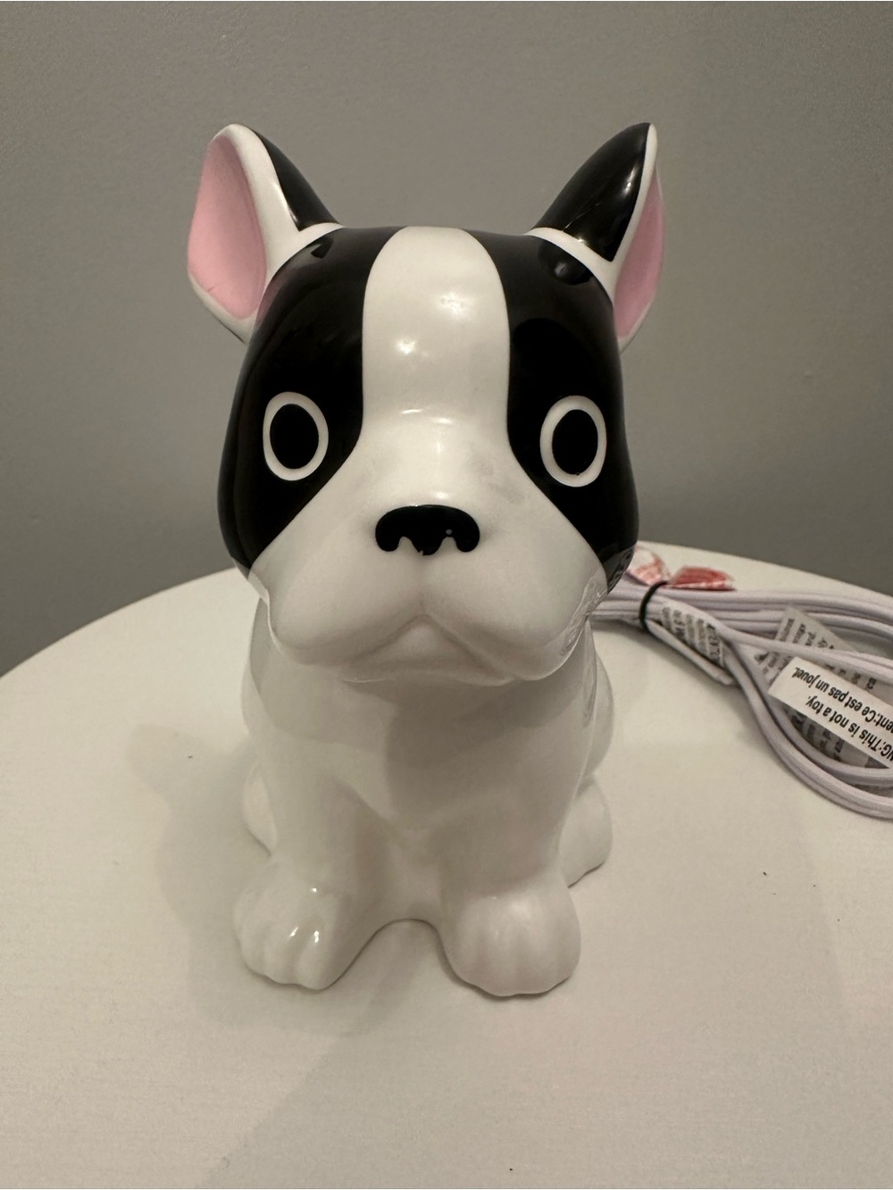 NWOT Black & White Ceramic French Bulldog Light - Target - Picture 2 of 6